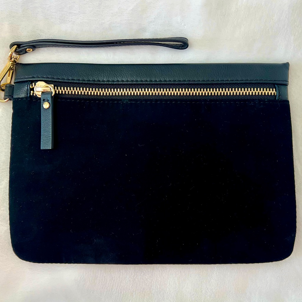 Black Leather Wristlet